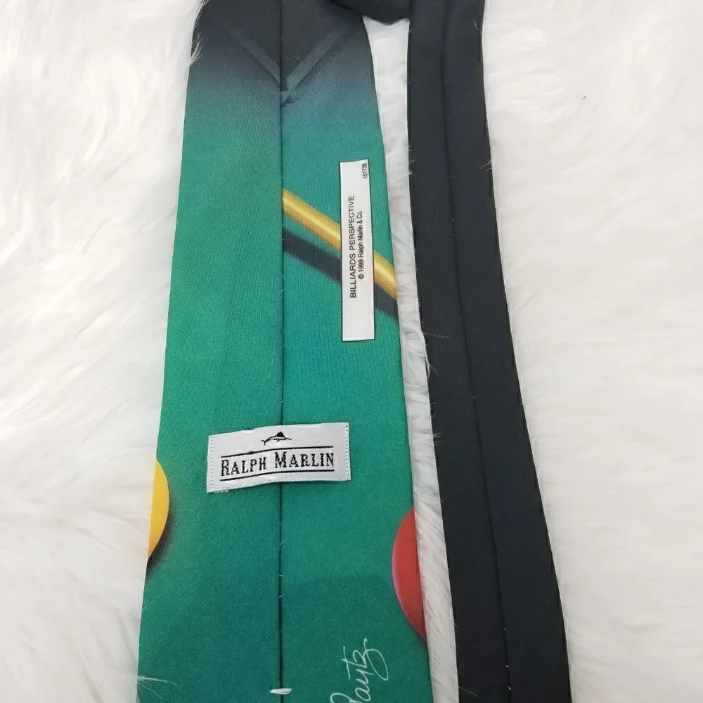Ralph Marlin Billiards Perspective Mens Necktie